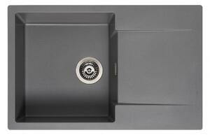 Kuchyňský granitový dřez Reginox Mini Amsterdam 760.0 Black metalic (silvery)