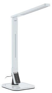 Stolní lampa Lindby, Eleni, stmívatelné, Bílá, Pracovna, Plast, Moderní