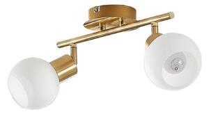 Stropní Lampa Lindby, ELAINA, stmívatelné, Zlatá / mosazná, Obývací pokoj, Kov, Moderní