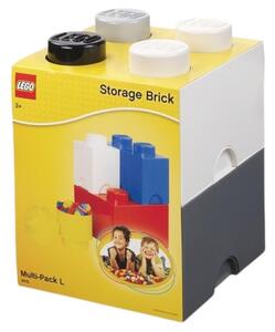 Lego® Sada čtyř šedo bílých úložných boxů LEGO® Storage