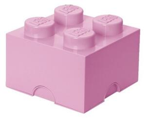 Světle růžový úložný box LEGO® Smart 25 x 25 cm