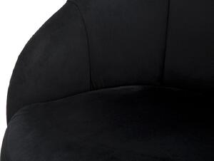 Černá sametová barová stolička Mauro Ferretti Vilnius, 55x56x104 cm