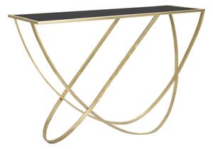 Konzolový stolek Mauro Ferretti Alter, 120x40x79 cm, zlatá/černá
