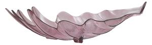Růžová skleněná mísa Mauro Ferretti Leaf 46x24x13 cm