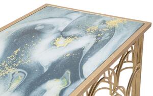 Konzolový stolek Mauro Ferretti Ubor, 120x40x80,5 cm, zlatá/vícebarevná