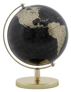 Stolní dekorativní glóbus Mauro Ferretti Earth, 20x28 cm, černá/zlatá