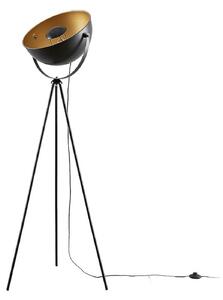 Stojací Lampa Lindby, Meline, Černá, Obývací pokoj, Kov, Moderní