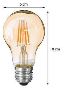 DekorStyle LED žárovka Amber Straight 2W E27