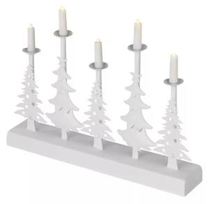 EMOS LED svícen kovový bílý - stromy se svíčkami, časovač DCAW14