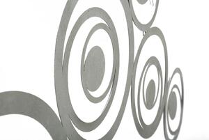Stříbrná nástěnná dekorace Mauro Ferretti Bubbles, 120x1,2x60 cm