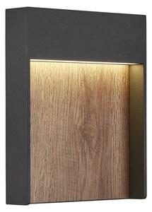 LA 1002953 FLATT Outdoor, nástěnné LED svítidlo, 3000K, IP65, antracitové/hnědé - BIG WHITE (SLV)