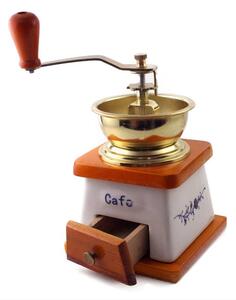 Keramický mlýnek na kávu v retro stylu, 20 x 10 x 10 cm