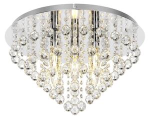 Stropní Lampa Lindby, Annica, stmívatelné, Transparentní, Obývací pokoj, Kov, Moderní