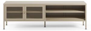 Krémový kovový TV stolek 160x50x35 cm Fayna – Marckeric