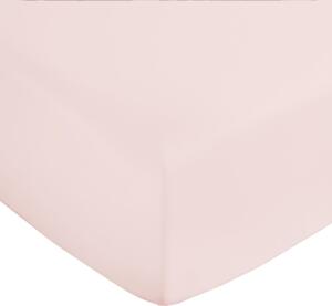 Růžové napínací prostěradlo z bavlněného saténu 150x200 cm Cotton Sateen – Bianca