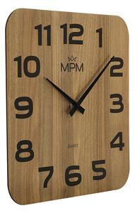 Tradiční dřevěné hodiny světle hnědé/černé MPM E07M.4260.5390