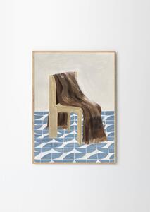 The Poster Club Plakát Chair with Blanket by Isabelle Vandeplassche 30x40