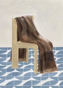 The Poster Club Plakát Chair with Blanket by Isabelle Vandeplassche 30x40