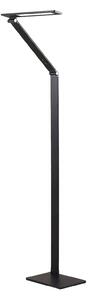 Stojací Lampa Lucande, Salome, stmívatelné, Černá, Pracovna, Hliník, Moderní