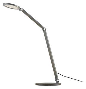 Stolní lampa Lucande, Mion, stmívatelné, Šedá, Pracovna, Kov, Moderní