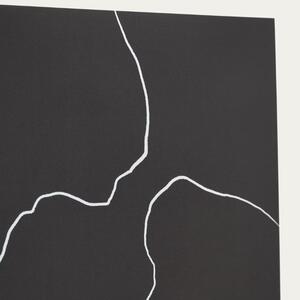 Černobílý abstraktní plakát Kave Home Keilani 56 x 42 cm