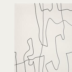 Černobílý abstraktní plakát Kave Home Francela 39,8 x 29,8 cm
