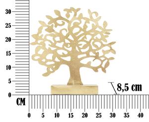 Zlatá stolní dekorace Mauro Ferretti Tree, 31x8,5x31,5 cm