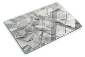 Krájecí prkénko skleněné Abstraktní 3D vzor v odstínech šedé ddk-nr-wm-00005910