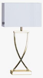 Stolní lampa By Rydéns, Omega, Zlatá / mosazná, Obývací pokoj, Tkanina / Textil, Moderní