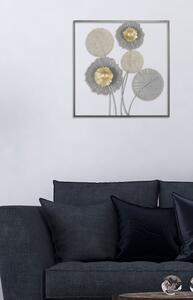 Nástěnná dekorace Mauro Ferretti Vilti Grey, 50x3,8x50 cm