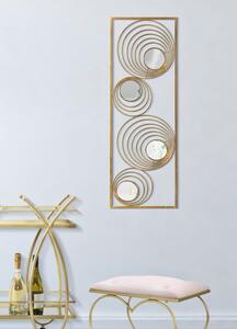 Zlaté nástěnné dekorativní zrcadlo Mauro Ferretti Biritu, 32x2x90 cm