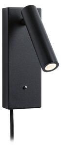 Nástěnná Svítidla Paulmann, Hulda USB, stmívatelné, Černá, Ložnice, Kov, Moderní