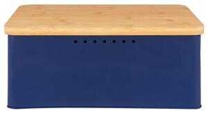 ERNESTO Chlebník s bambusovým víkem (modrá) (100348364002)