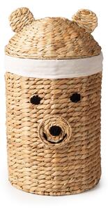 Dětský koš na hračky z vodního hyacintu v přírodní barvě ø 30x56 cm Bear – Compactor