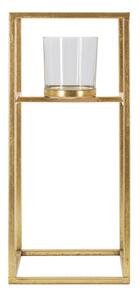 Zlatý stojan na svíčku Mauro Ferretti Poda XL, 15x15x35 cm