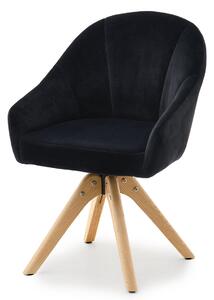 Jídelní židle Destete (černá + dub). Akce -10%