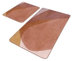 Hnědé sametové koupelnové předložky v sadě 2 ks 60x100 cm – Mila Home