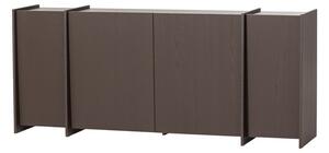 Tmavě hnědá komoda v dekoru jasanu 200x85x44 cm Brock – WOOOD
