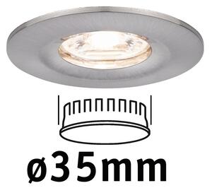 P 94300 LED vestavné svítidlo Nova mini nevýklopné IP44 1x4W 2.700K kov kartáčovaný 230V - PAULMANN