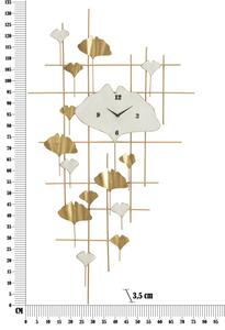 Zlaté nástěnné hodiny Mauro Ferretti Villian, 75,5c3,5c133 cm