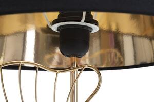 Stolní lampa Mauro Ferretti Villanim, 30x30x60 cm, černá/zlatá