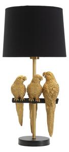 Stolní lampa Mauro Ferretti Parrots Big, 30x30x62,5 cm, černá/zlatá