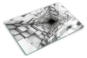 Krájecí prkénko skleněné 3D krychlové bludiště ddk-nr-wm-00005931