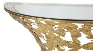 Zlatý konzolový nástěnný stolek Pari, 120x40,5x37,2 cm