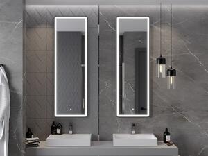 Mexen Coro, LED koupelnové zrcadlo s podsvícením a černým rámem 50x150 cm, 6000K, ochrana proti zamlžování, 9817-050-150-611-70
