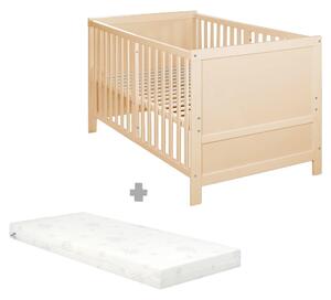Postýlka s nastavitelnou výškou 70x140 cm v přírodní barvě Easy Sleep – Roba