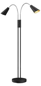 Stojací Lampa Lucande, Medira, Černá, Obývací pokoj, Kov, Moderní