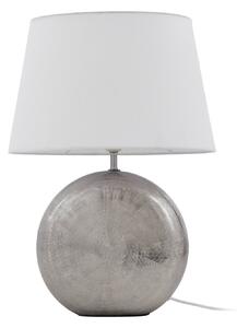 Stolní lampa Lindby, Florentino, Bílá, Obývací pokoj, Tkanina / Textil