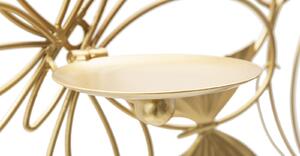 Zlatý nástěnný stojan na svíčky Mauro Ferretti Faral 61x12x34 cm