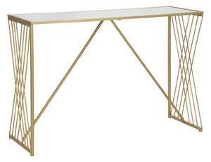 Zlatý konzolový stolek Mauro Ferretti Ealy, 120x40x80 cm
